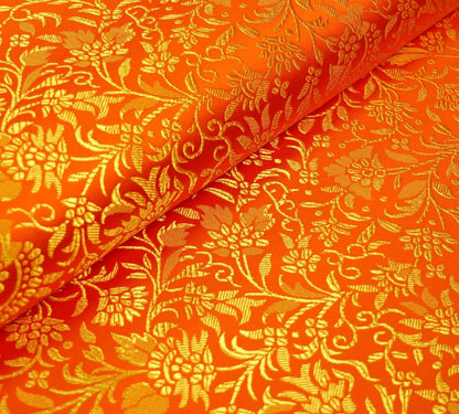 Brocart de soie à motif de fleurs de blé : largeur 114 cm, ameublement et couture – vendu au mètre