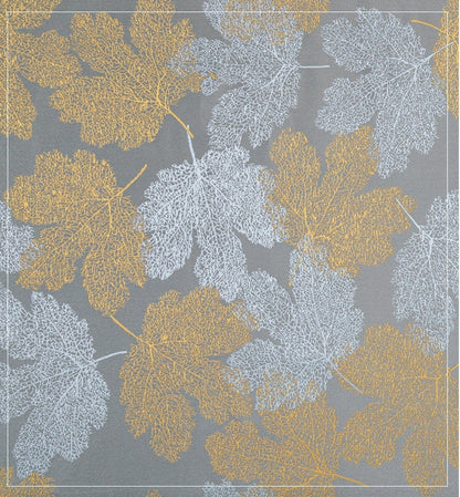 Tissu brocart à motif feuille d'érable : jacquard satin antique double face, 150 cm de large