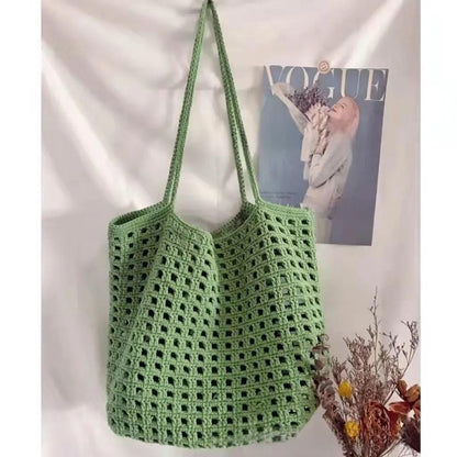 Sac au crochet gaufré tissé à la main : Kit de laine fait main à faire soi-même
