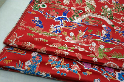 Tissu brocart jacquard à motifs floraux : matériau de couture traditionnel chinois