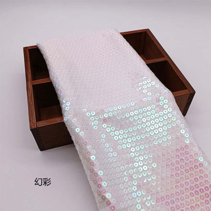 Iridescent Sequin Fabric: 3D Embroidery, Bridal Gown, Party Decor, 50" Wide