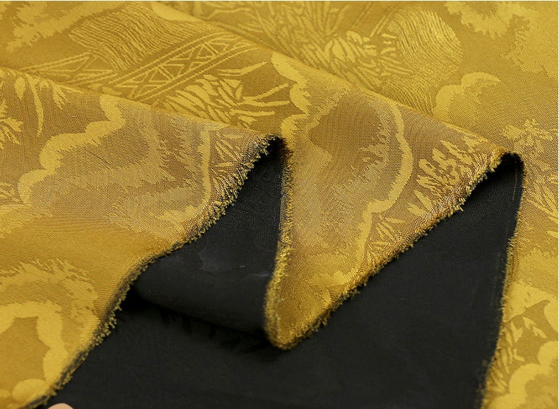 Tissu satin jacquard : 150 cm de large, ameublement, costumes, décoration - Vendu au mètre