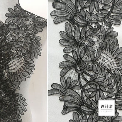 Embroidered Flower Lace Ribbon: Palace Forest Style Polyester Trim