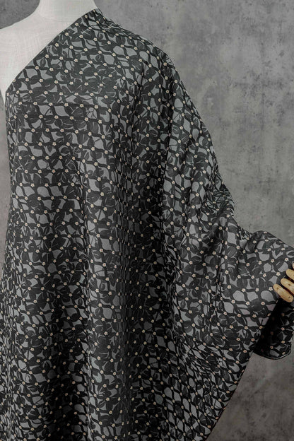 Tissu jacquard brocart ondulé rétro - Matériel de couture à motifs floraux