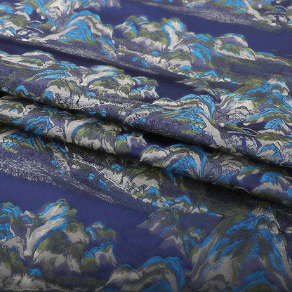 Tissu tissé Nishijin : Motif Montagne d'Or, tissu d'ameublement japonais, 114 cm de large