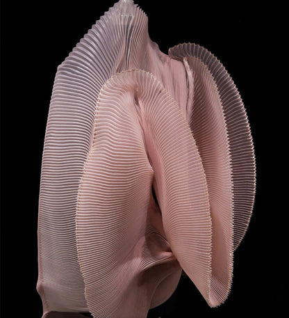 Pleated Chiffon Fabric: Hand-Pressed Texture, 56" Wide, 4 colors