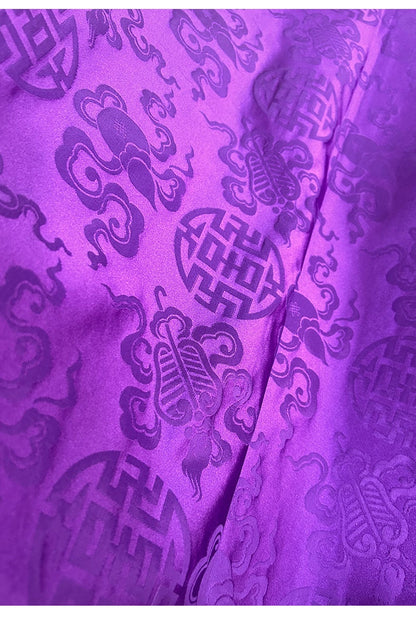 Purple Silk Brocade Fabric: Chinese Element Upholstery, Costume, Decor