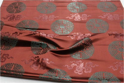 Chinese Brocade Fabric: Mongolian Gown Style, 29.5"W
