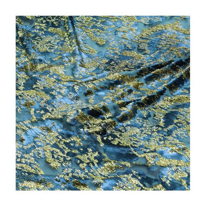 Foil Jacquard Velvet Fabric: Stretchy 55" Wide Rayon Nylon Blend