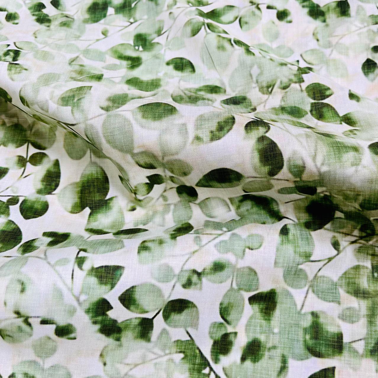 Floral Cotton Fabric: Blue Flower Print, 59" Wide, Sewing Quilting