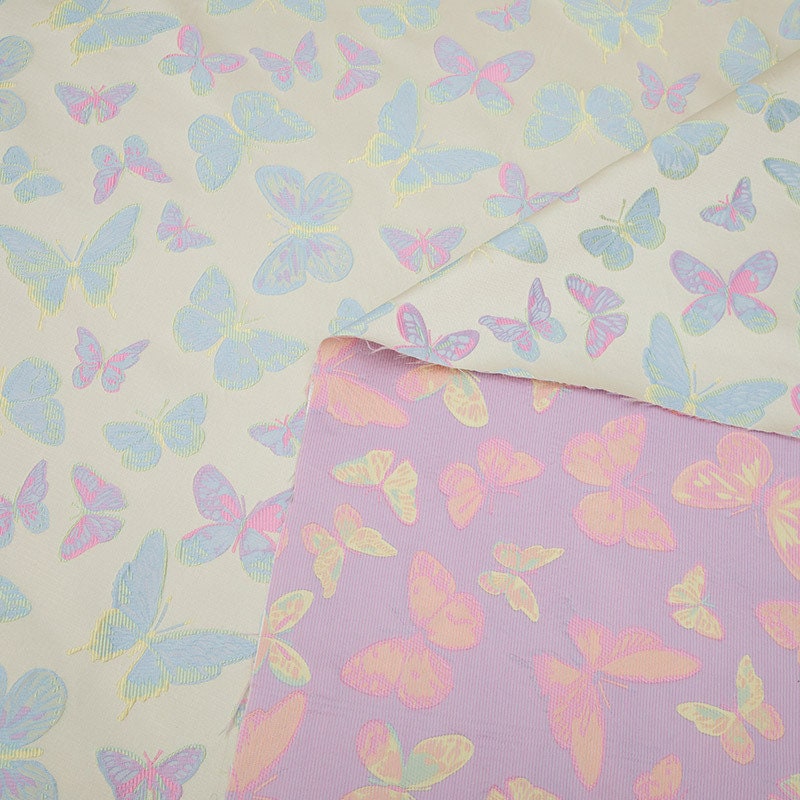 Butterfly Jacquard Fabric: 3D Rayon Upholstery, Costume, Sewing (59"W)