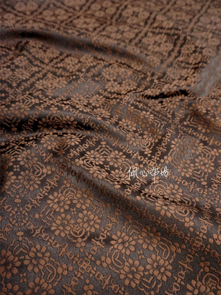 Rhombus Brocade Satin Fabric: Hanfu Cheongsam Costume Material