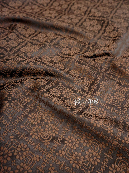 Rhombus Brocade Satin Fabric: Hanfu Cheongsam Costume Material