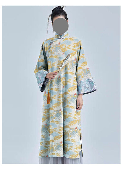 Tissu satin jacquard Crane : 150 cm de large, brocart rétro, couture et ameublement