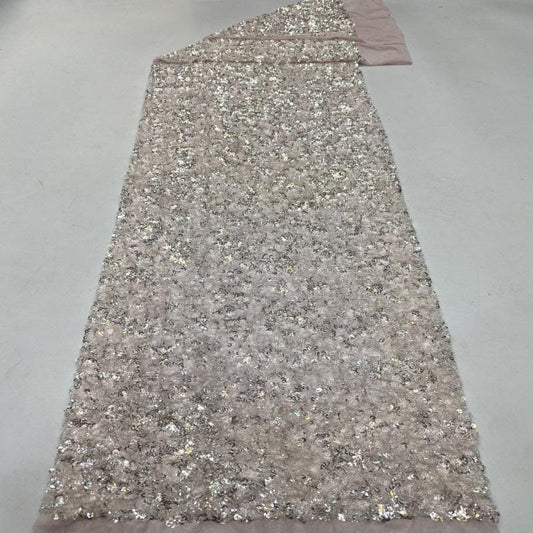 Gradient Sequin Embroidery Fabric, Prom Dress, Doll Making, Sewing, DIY (43"W)