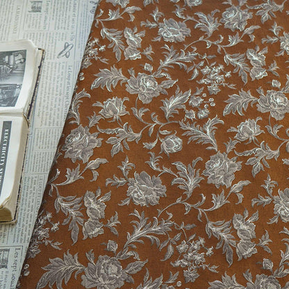 Tissu brocart jacquard tissé à motif floral en relief 3D de luxe, design européen, largeur 63 pouces