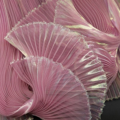 Pleated Organza Fabric: 55" Wide, Stiff Texture - Costume & Wedding Decor