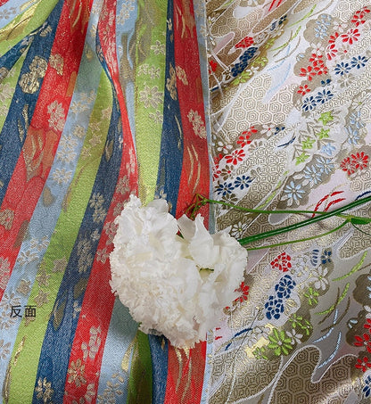 Nishijin Ori Silk Brocade Fabric: Japanese Kimono Gown Jacquard (29.5"/59"W)