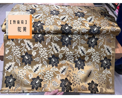 Tissu brocart chinois à motifs floraux : 75 cm de large, rayonne, pour la couture et l’ameublement