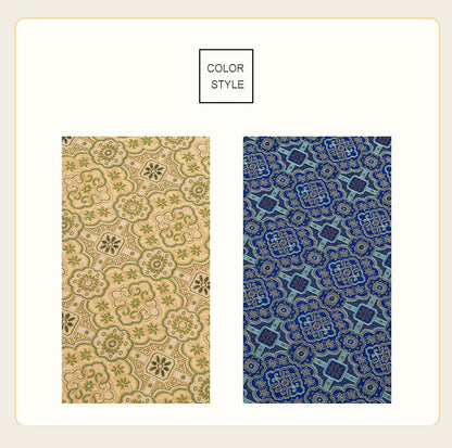 Floral Silk Brocade Fabric: 59"W Blue Chinese Costume Upholstery