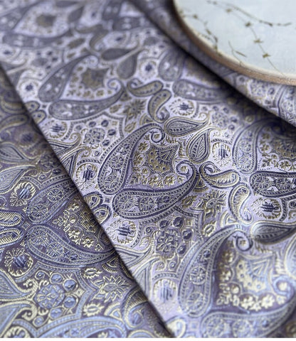 Lilac Floral Brocade Fabric: Cheongsam Qipao Sewing Material (29.5"W)