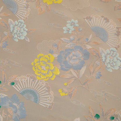 Peony Flower Silk Brocade Fabric: 55"W Upholstery & Costume
