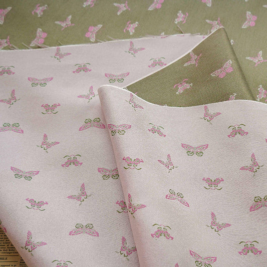 Butterfly Brocade Fabric: 55" Wide Silk Blend Upholstery - By The Meter