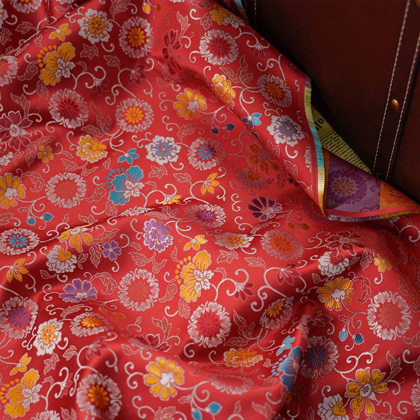 Floral Brocade Fabric: 63"W Daisy Design, Costume & Decor