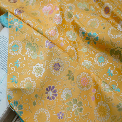 Floral Brocade Fabric: 63"W Daisy Design, Costume & Decor