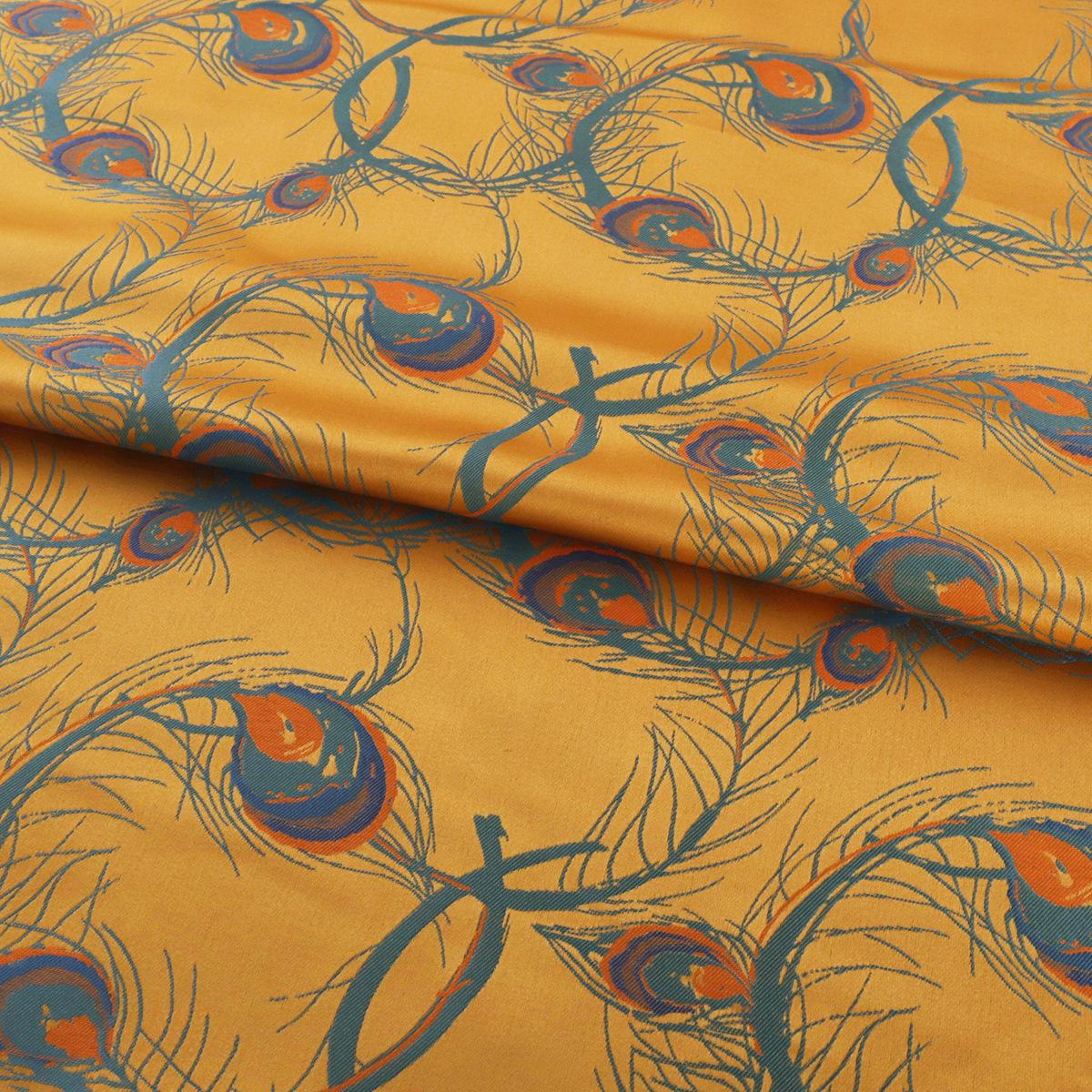 Tibetan Damask Jacquard Fabric: 55"W Rayon Blend, Costume & Decor