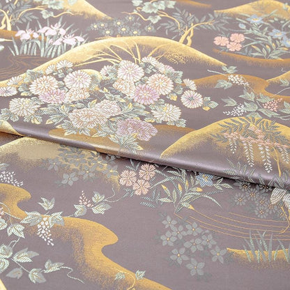 Nishijin Weave Fabric: Japanese Style Floral Silk Rayon Blend