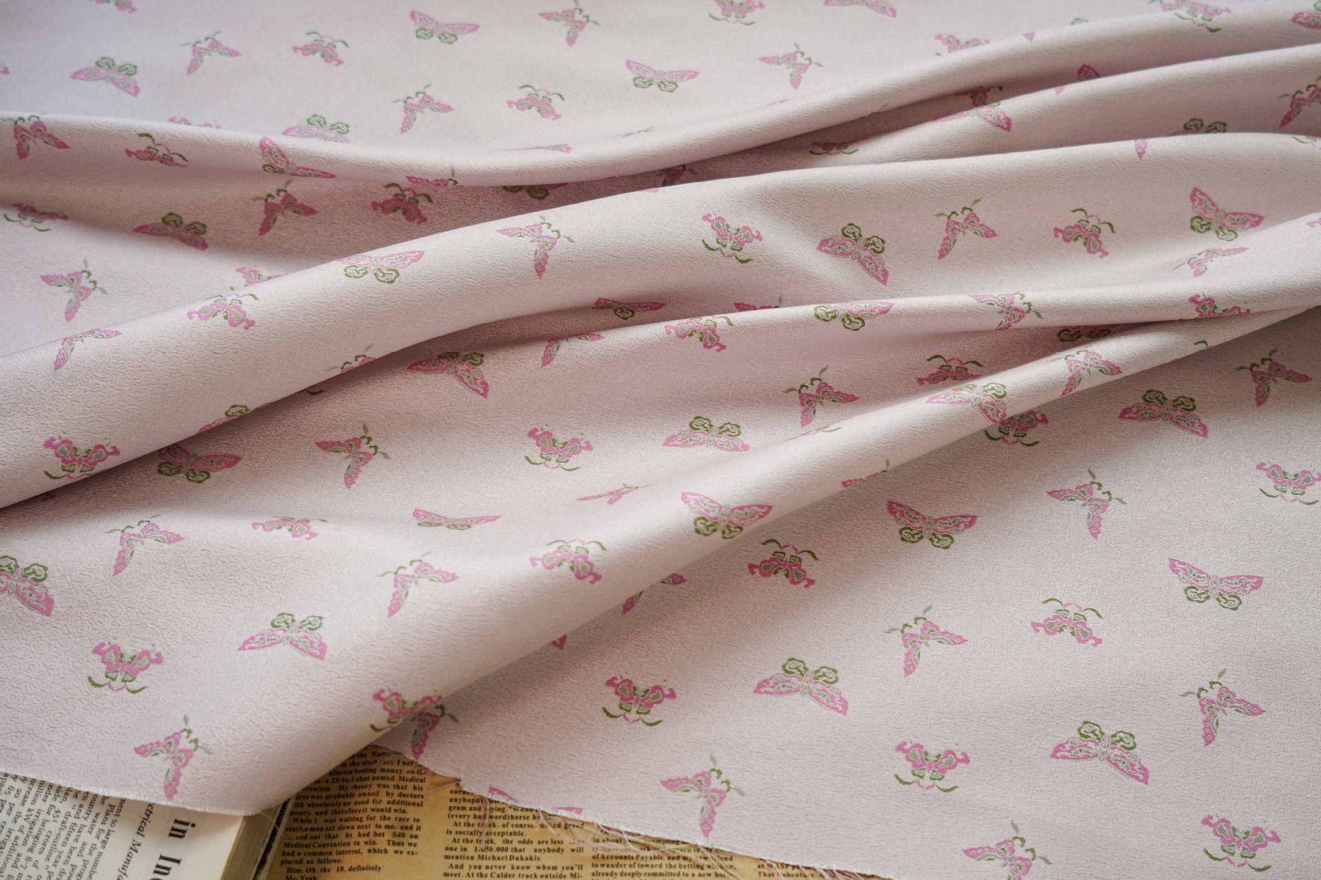 Butterfly Brocade Fabric: 55" Wide Silk Blend Upholstery - By The Meter