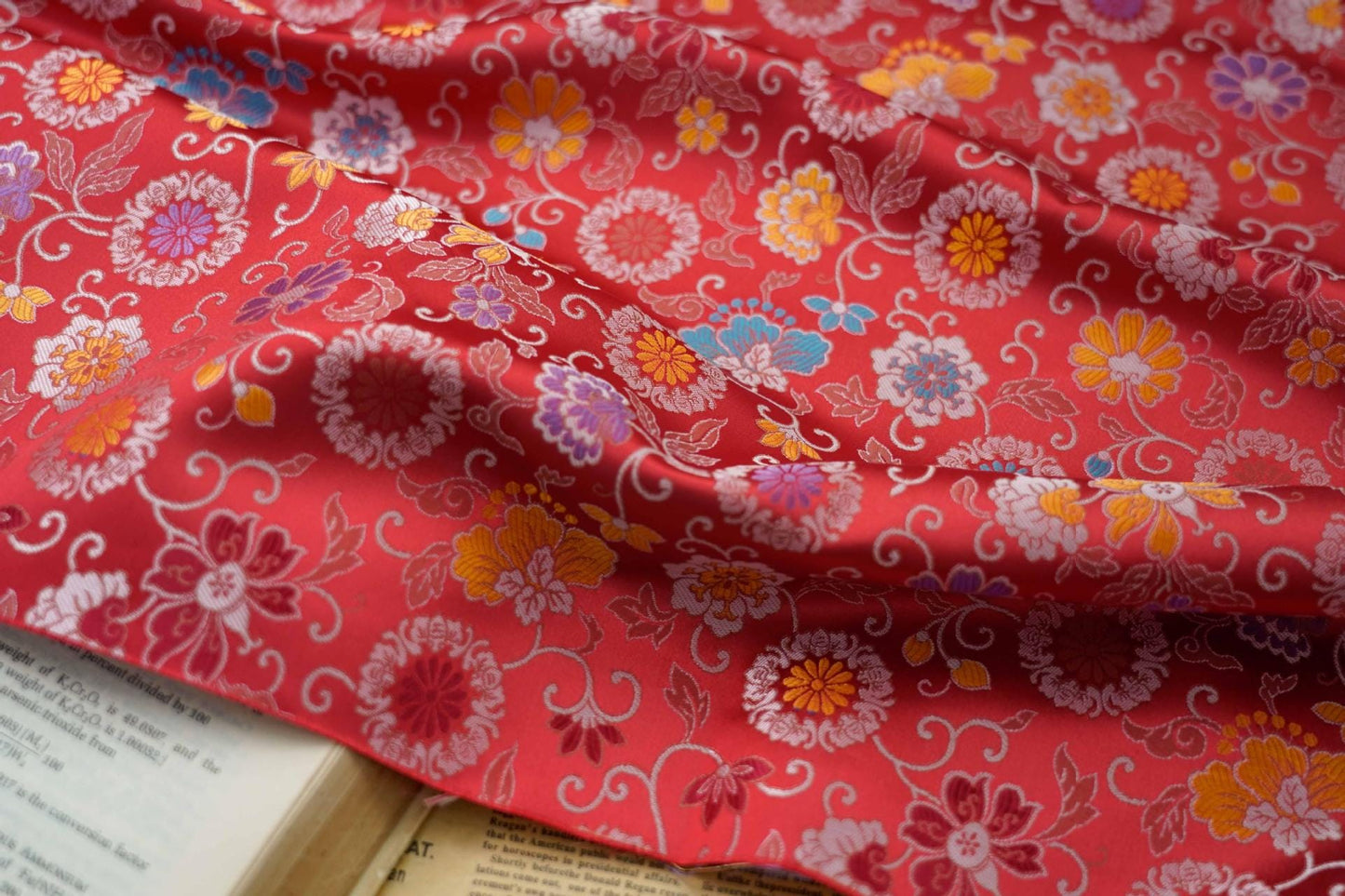 Floral Brocade Fabric: 63"W Daisy Design, Costume & Decor