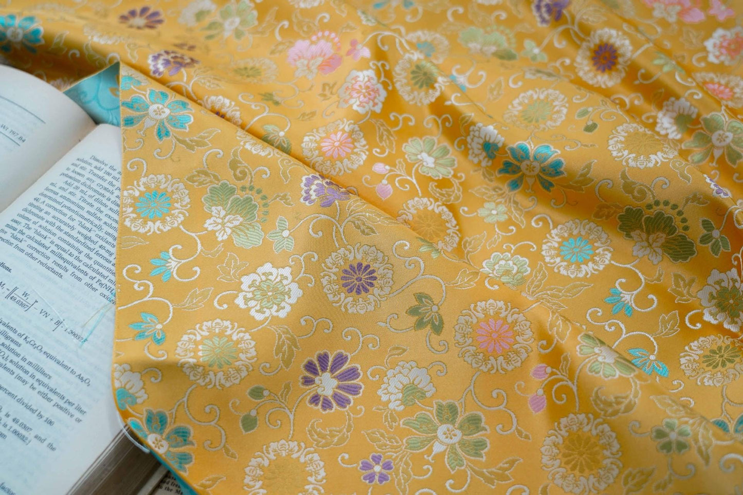 Floral Brocade Fabric: 63"W Daisy Design, Costume & Decor