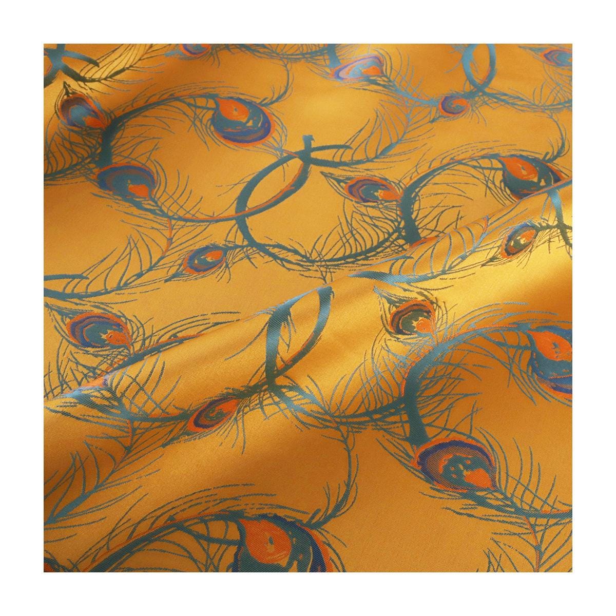 Tibetan Damask Jacquard Fabric: 55"W Rayon Blend, Costume & Decor