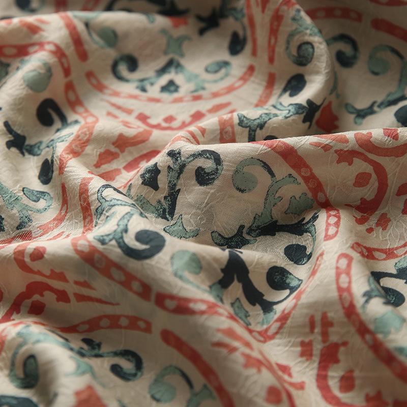 Tencel Ramie Fabric: Dunhuang Print, Sewing & Upholstery - By The Meter