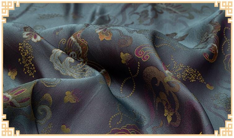 Butterfly Chinese Silk Brocade Fabric: 59" Wide Rayon Blend