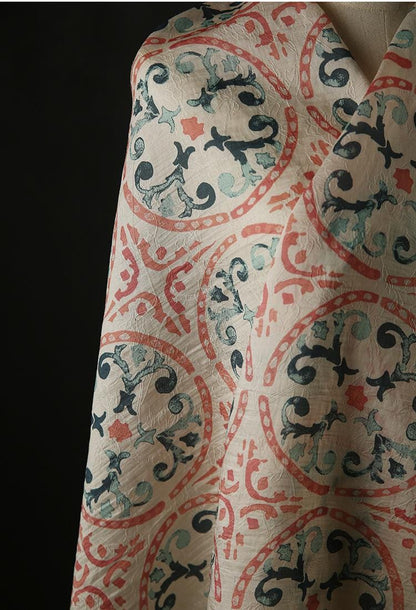 Tencel Ramie Fabric: Dunhuang Print, Sewing & Upholstery - By The Meter