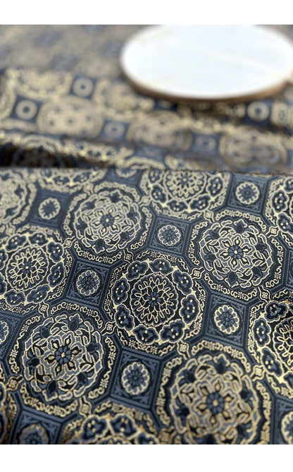 Japanese Kinran Brocade Fabric: Kimono, Geisha Bowknot, Upholstery (59"W)