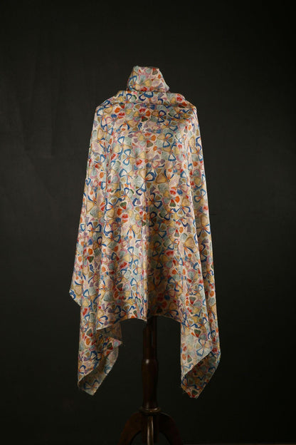 Floral Tencel Ramie Fabric: Colorful Print, Dressmaking Material (59 inch)