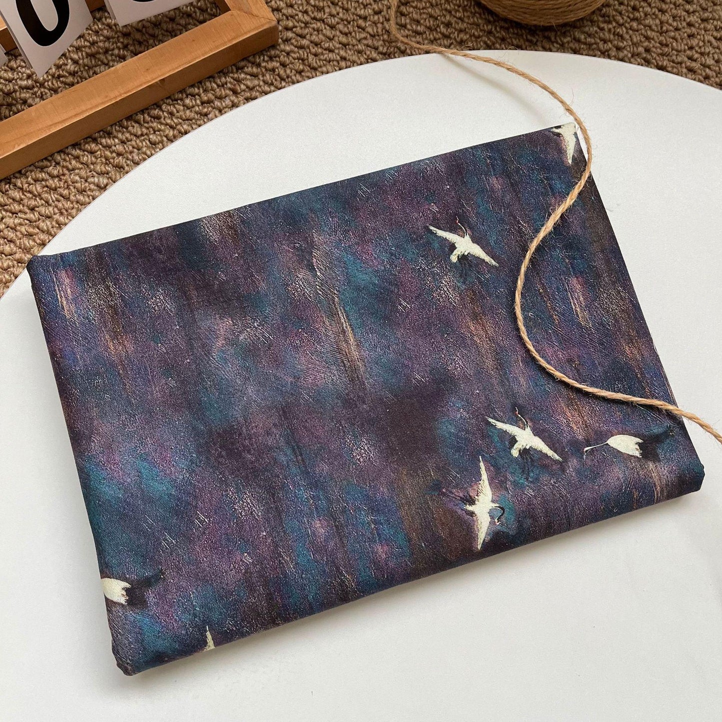 Crane Print Cotton Fabric: 59" Wide, Sewing & Upholstery