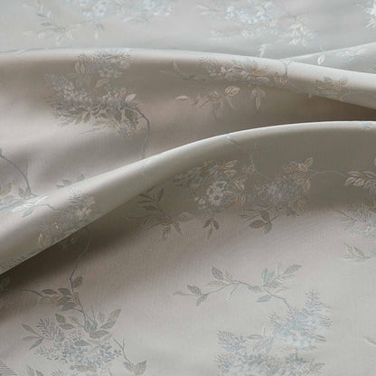 Plum Blossom Brocade Fabric: Silver White Rayon Jacquard, 59"W
