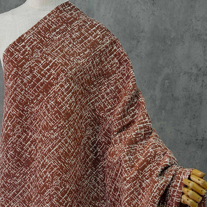 Green Abstract Jacquard Fabric, Cotton Polyester Blend, 59" Wide