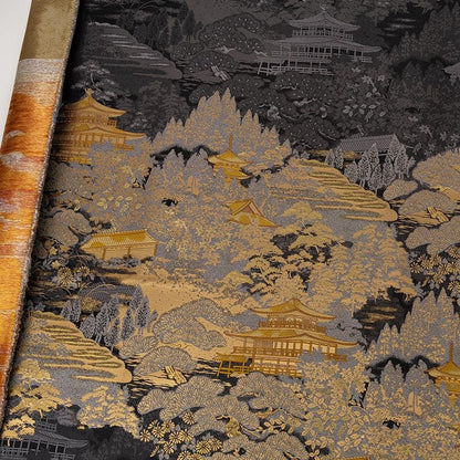 Nishijinori Jacquard Brocade Fabric: Japanese Floral Sewing Material, 59"Wide