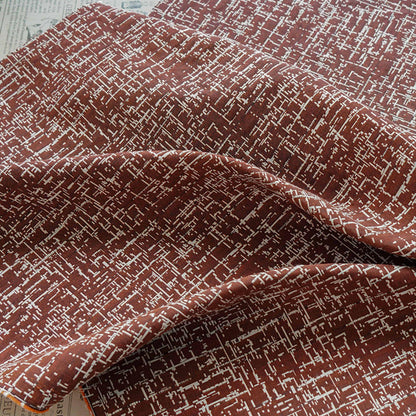 Green Abstract Jacquard Fabric, Cotton Polyester Blend, 59" Wide