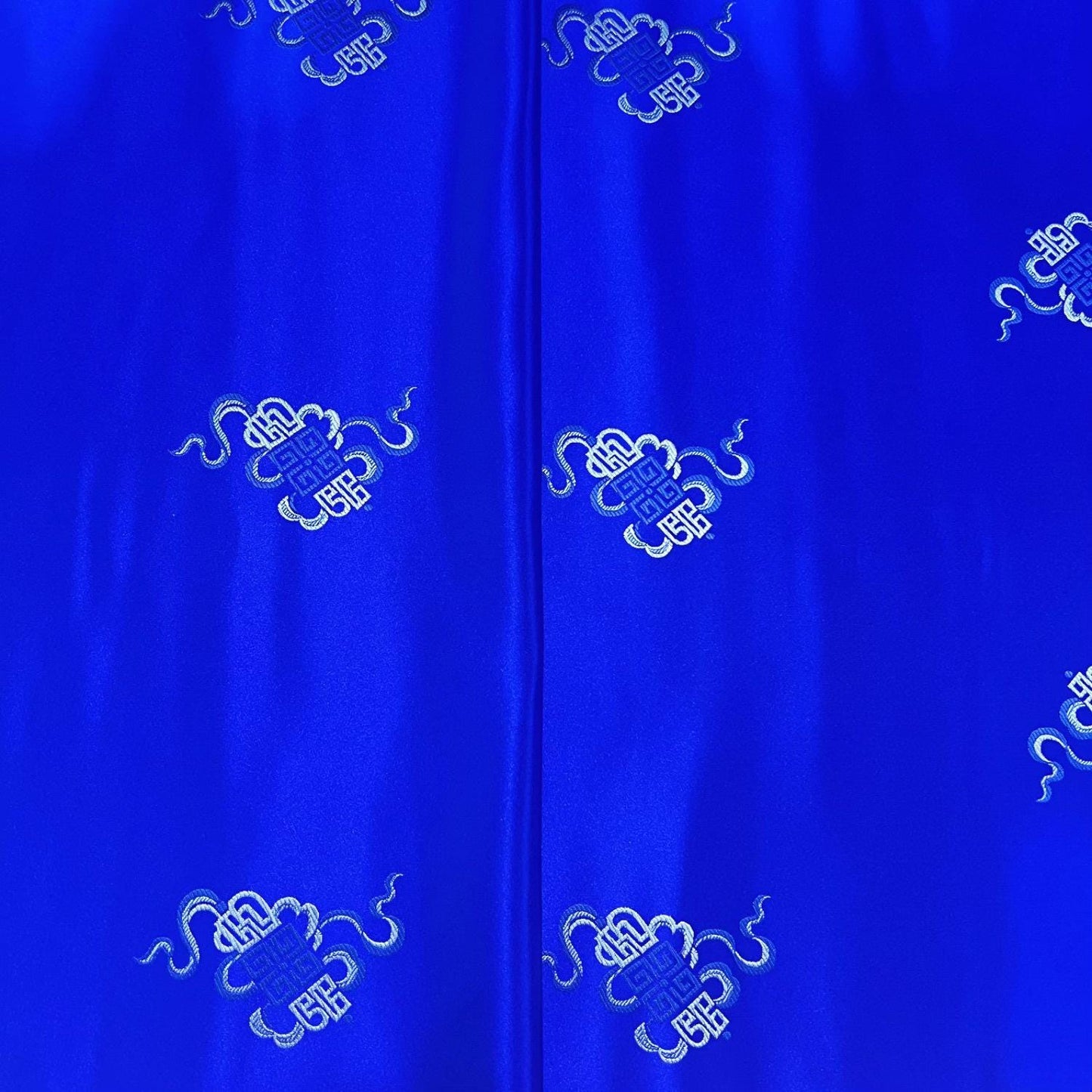 Chinese Brocade Fabric – Elegant Jacquard with 'Fu' Symbol, 29.5” Wide