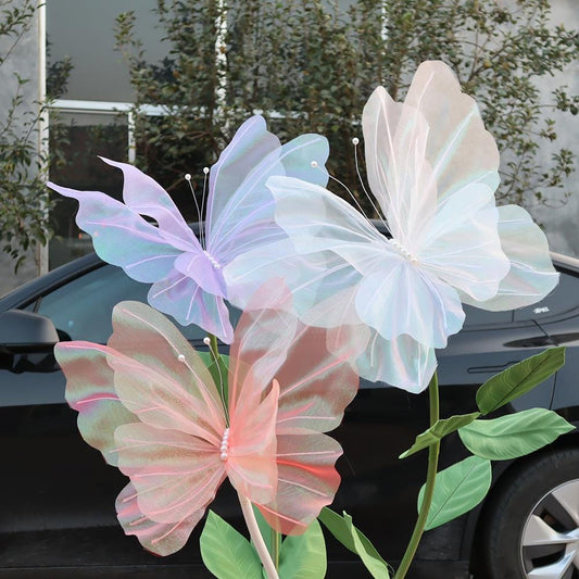 Large Silk Butterfly: Wedding Decor, Floral Centerpiece, Photo Booth Prop