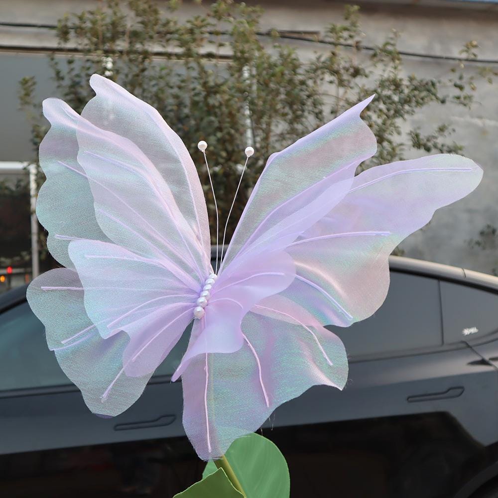 Large Silk Butterfly: Wedding Decor, Floral Centerpiece, Photo Booth Prop