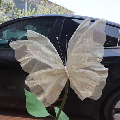 Large Silk Butterfly: Wedding Decor, Floral Centerpiece, Photo Booth Prop