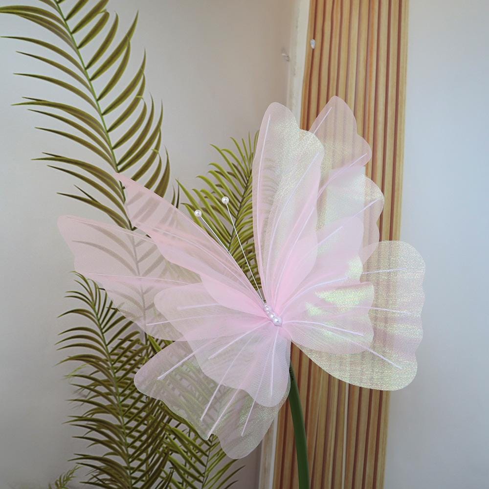Large Silk Butterfly: Wedding Decor, Floral Centerpiece, Photo Booth Prop
